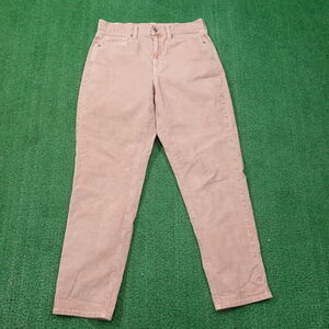 AMERICAN EAGLE MOM JEAN PALE PINK CORDUROY PANTS WOMENS SIZE 6 REGULAR